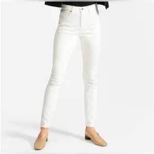 Everlane Cream High Rise Skinny Jeans long